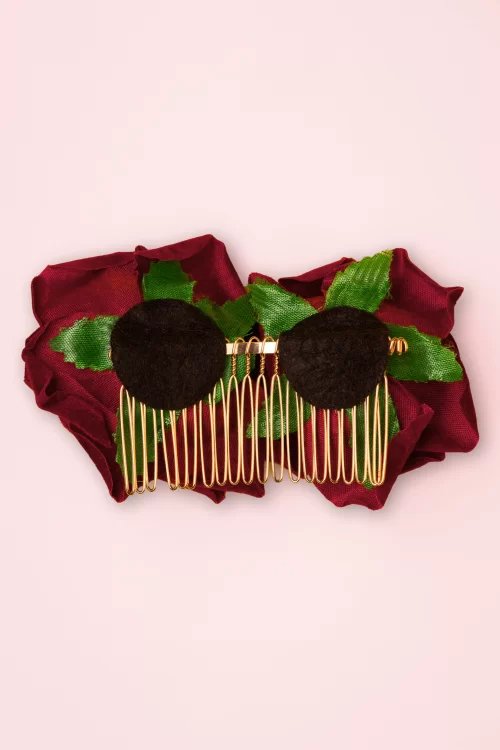 Banned Retro Be My Valentine haarspeld in bordeaux
