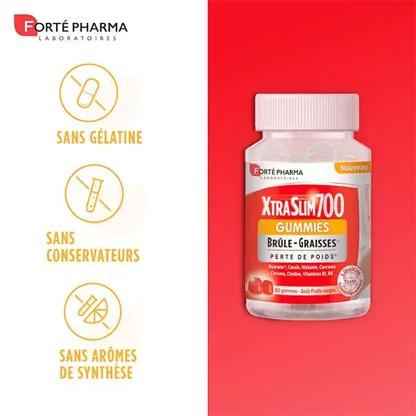Forté Pharma Xtraslim 700 Gomas Emagrecedoras Queimador de Gordura para Perda de Peso - 1 Mês