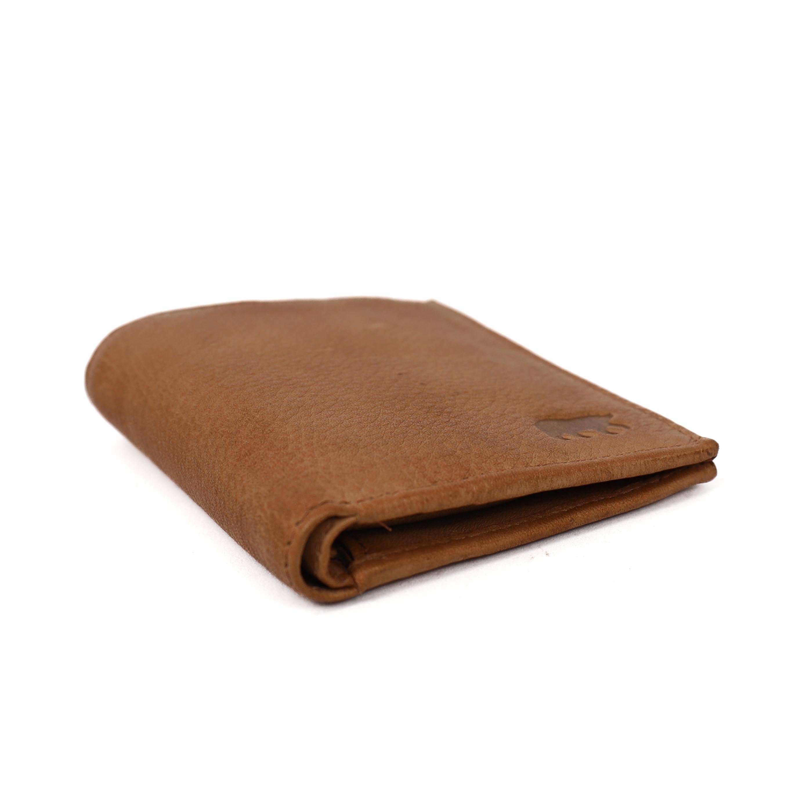 Billfold met drukknoop 'Noud' taupe Taupe