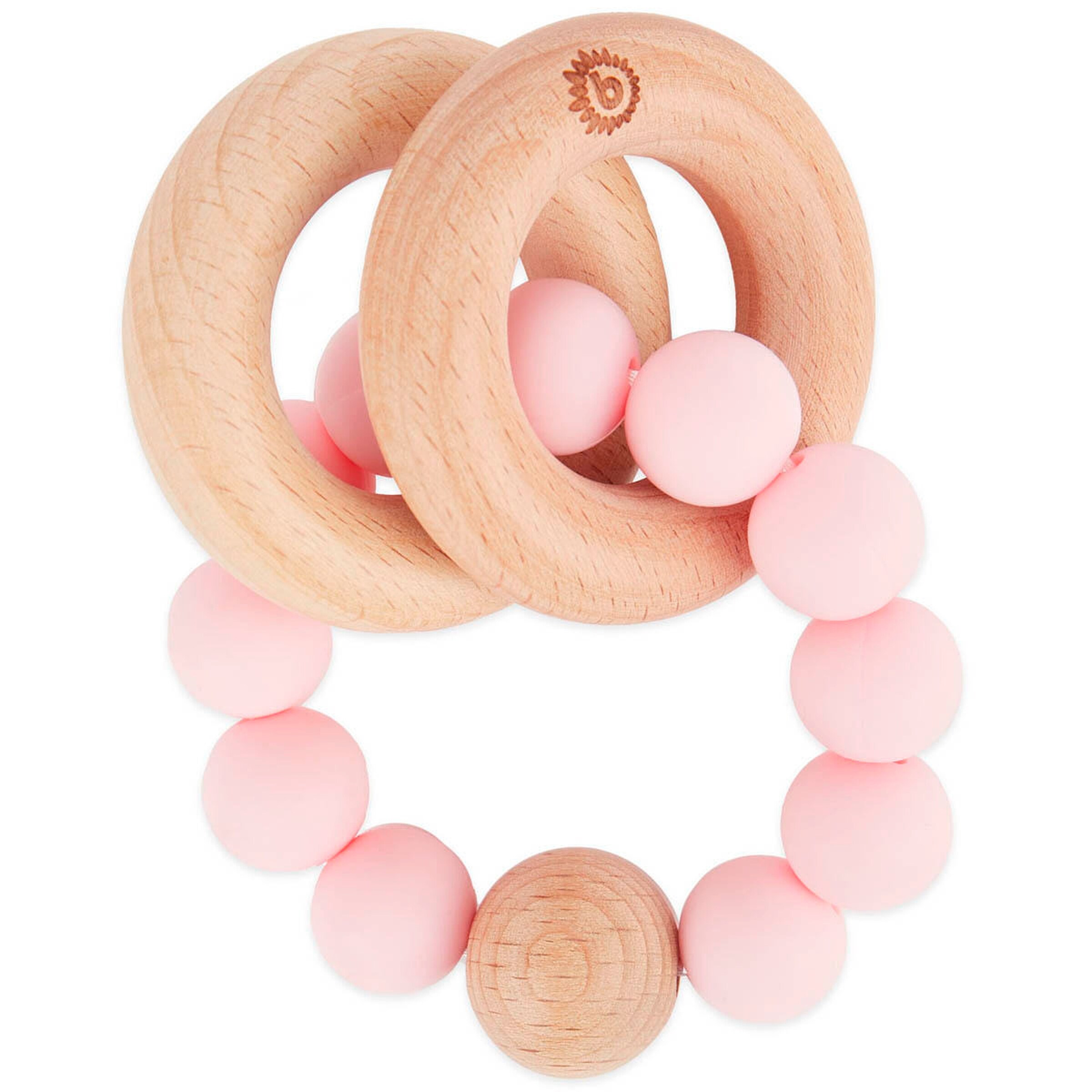 Bieco Beißring mit Silikon Perlen - ab Geburt Rosa