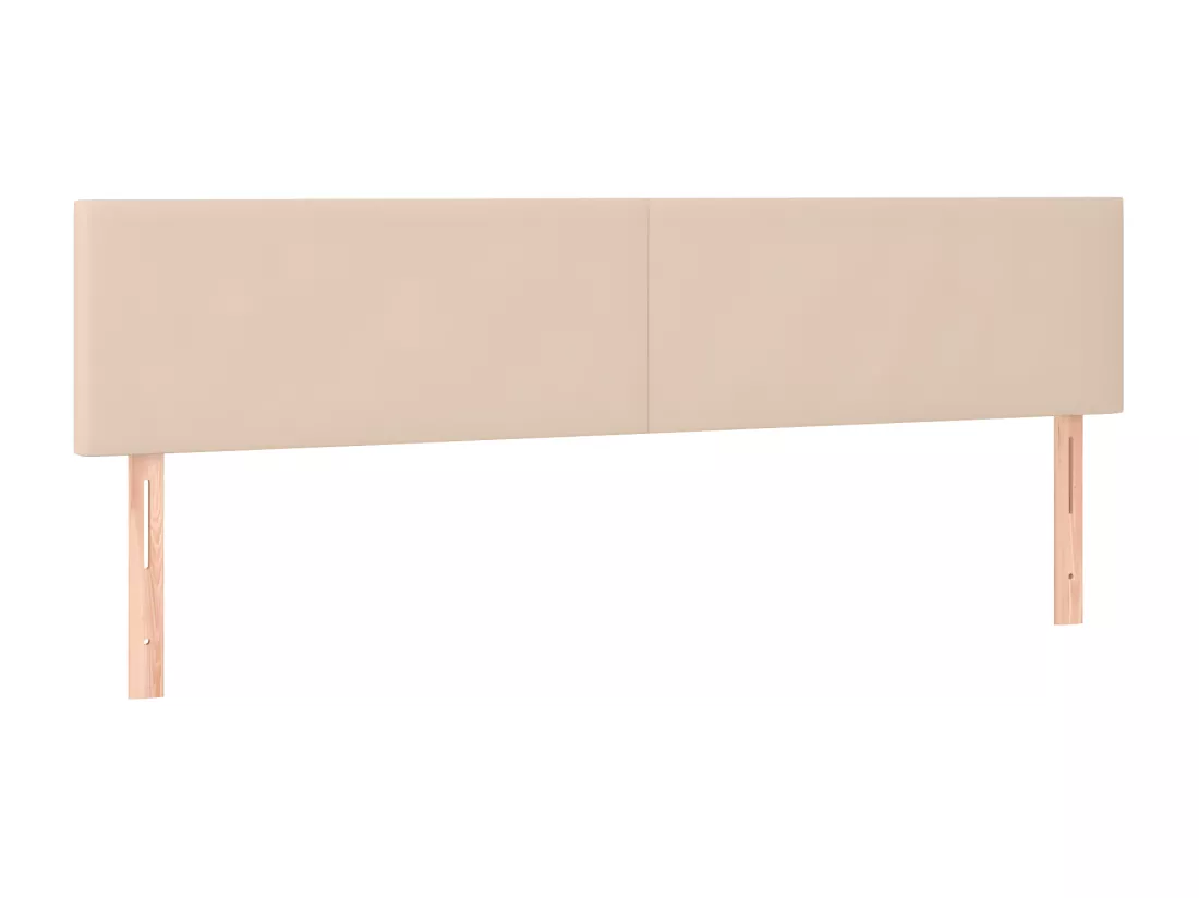 Sommier tapissier matelas LED Cappuccino 180x200 cm Similicuir