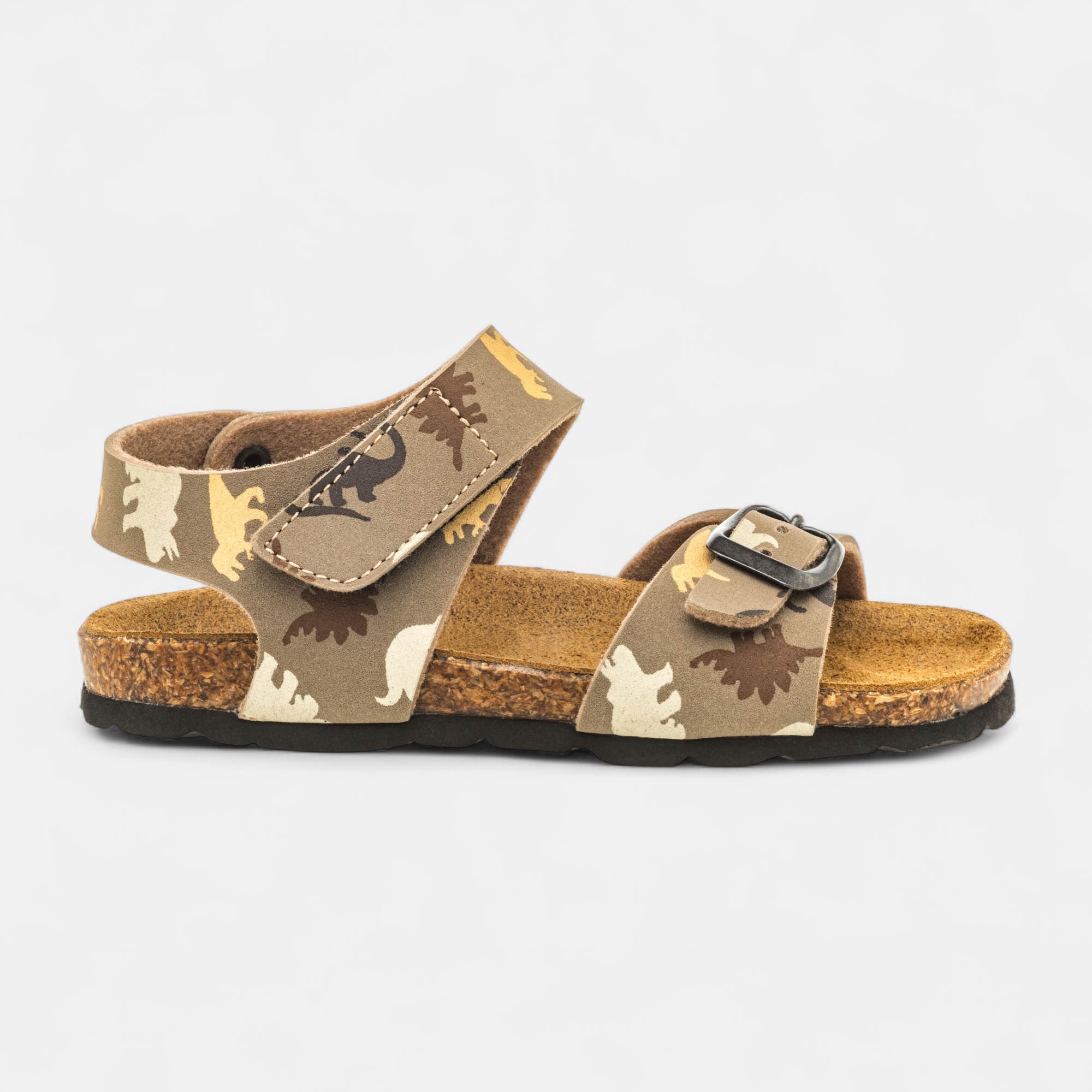 Mules semelle liège Garçon taupe