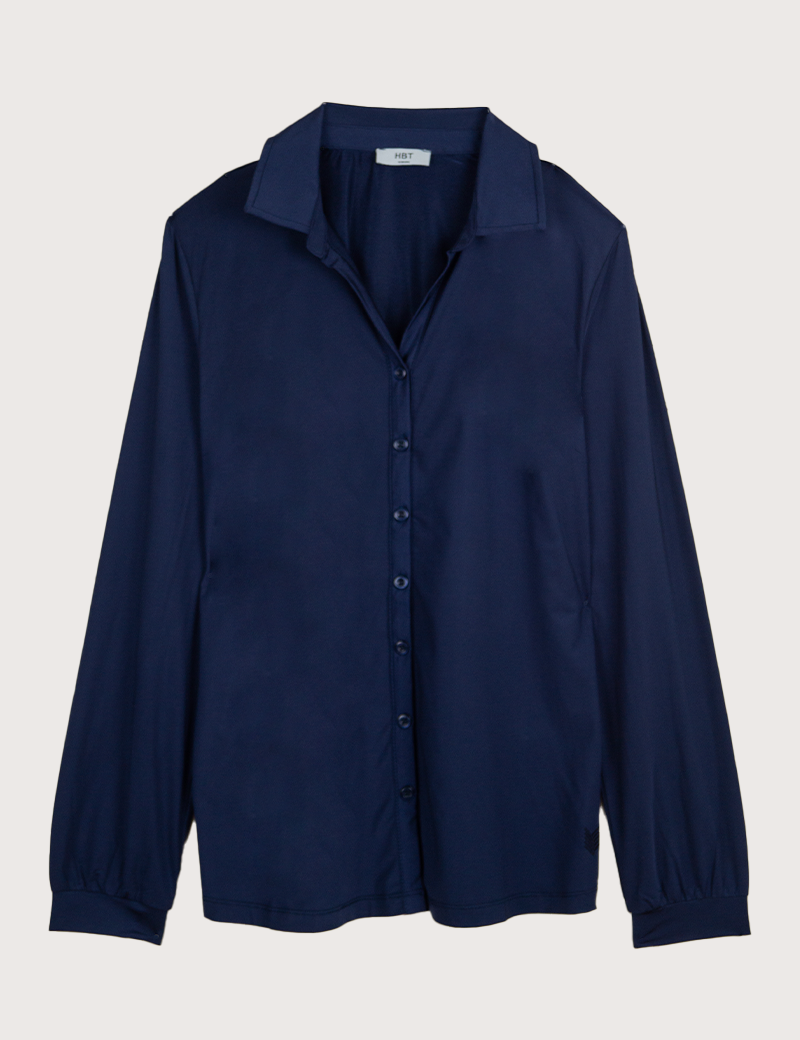 HBT TRANSVERSAL | ZELIE CHEMISE SILKY MARINE
