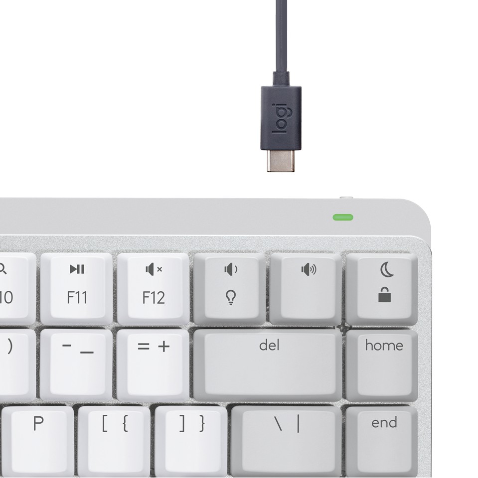 Logitech - MX Mechanical Mini for Mac Minimalist Wireless Illuminated Keyboard PALE GREY - Nordic