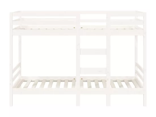 Lit superposé Blanc 75x190 cm Bois de pin massif