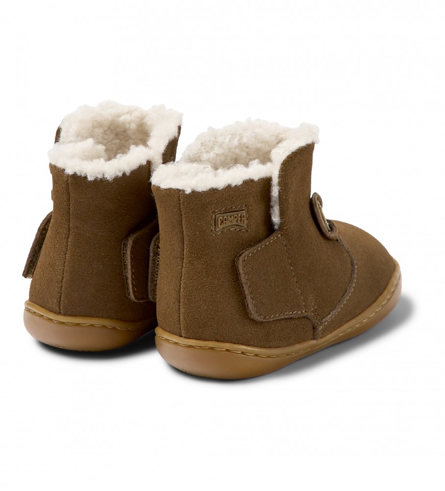 Botas de couro Camper Peu Cami Twins marrom