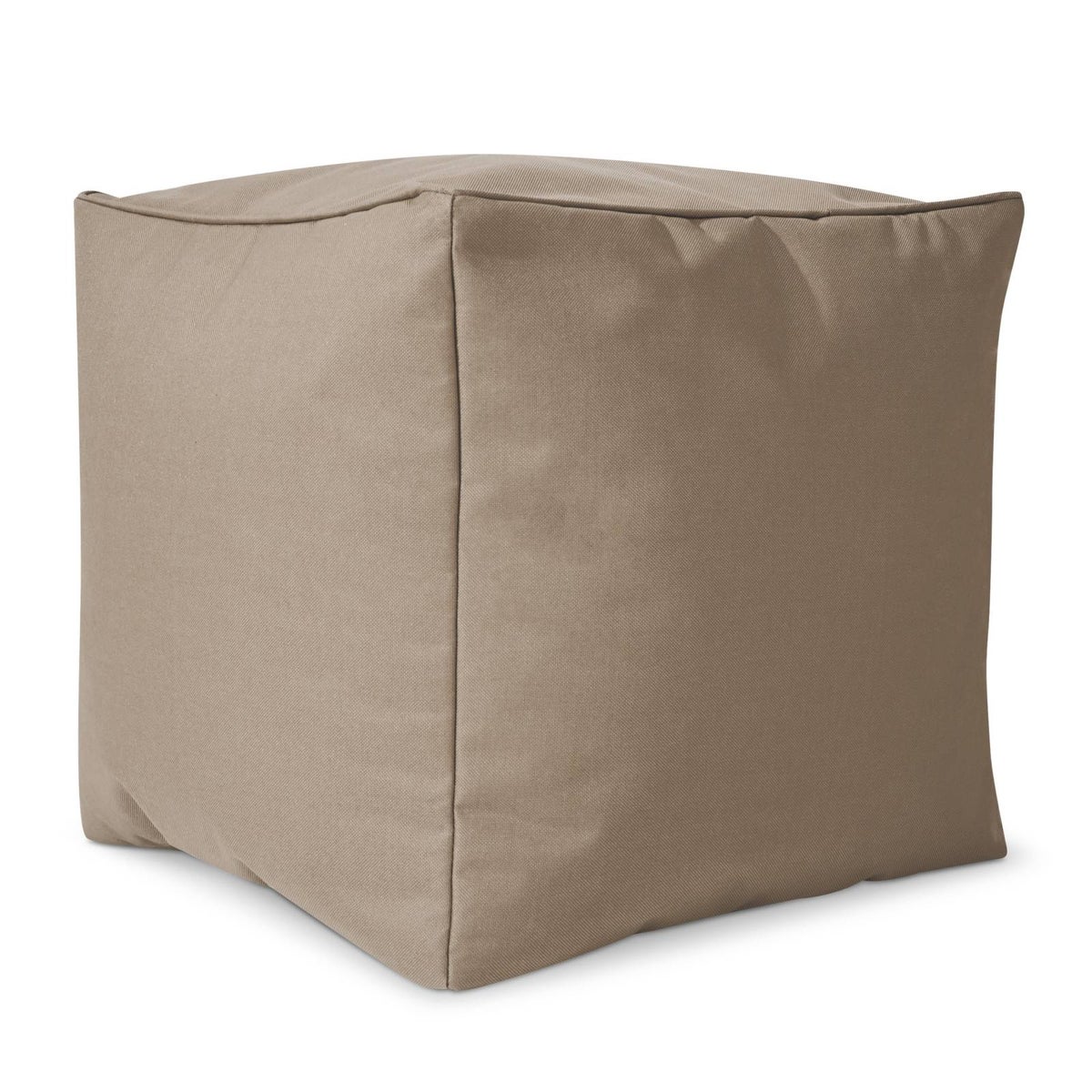 Green Bean Zitzakkruk 40x40x40cm met EPS-korrelvulling - Voetenbank, Voetkussen, Zitpoef voor Zitzakken - Vloerkussen voor Kinderen en Volwassenen - Voetsteun, Zitkussen, Kruk, Taupe