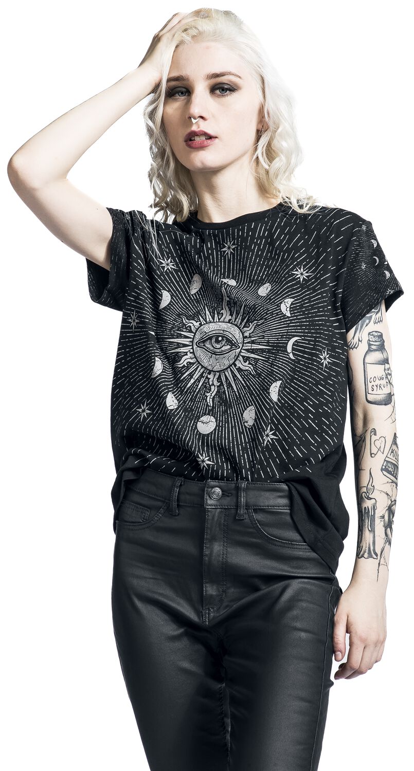 Moon, Sun and Star T-Shirt | Gothicana by EMP T-Shirt Manches courtes
