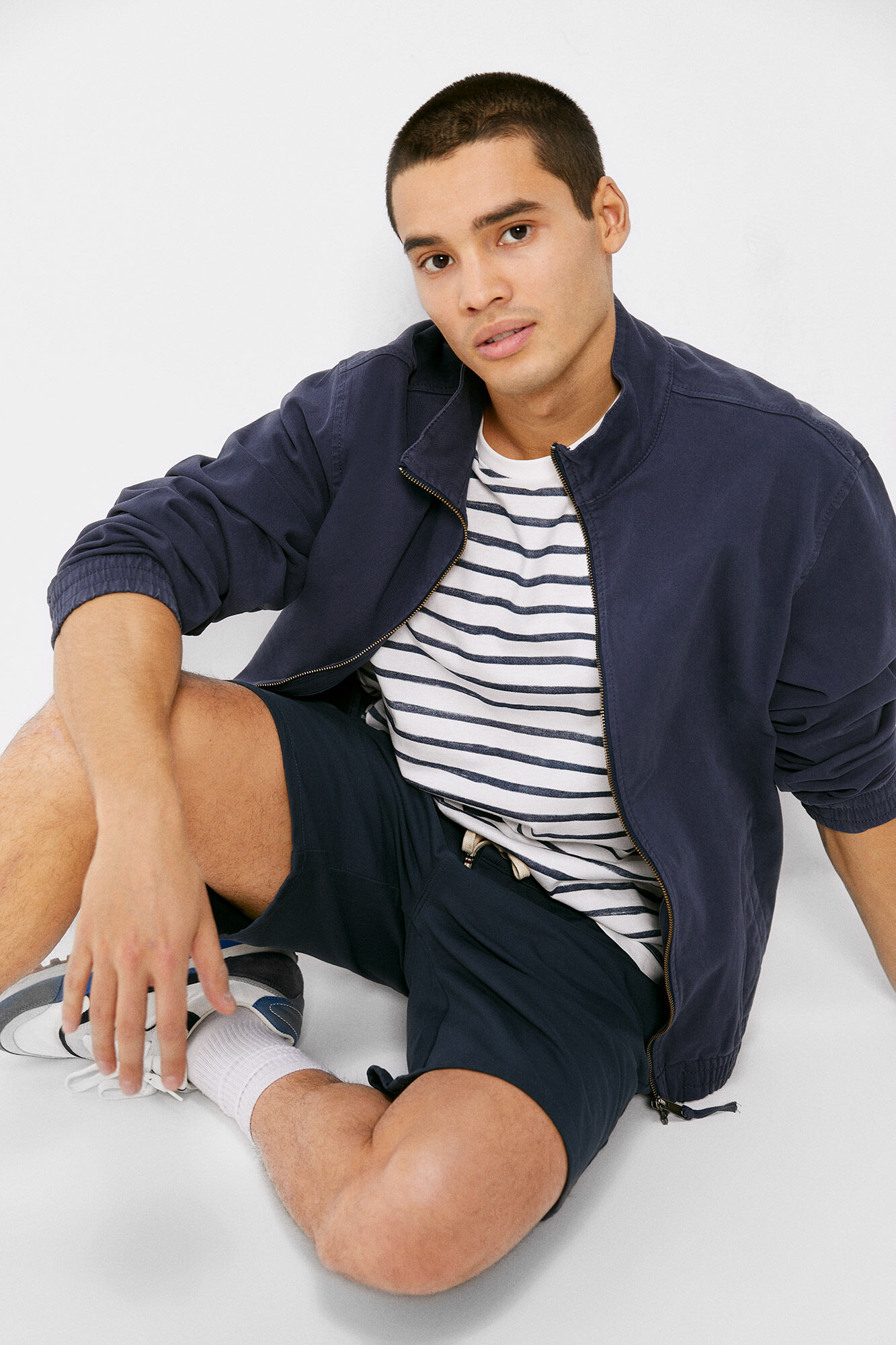 Bermuda Comfort Knit - azul médio