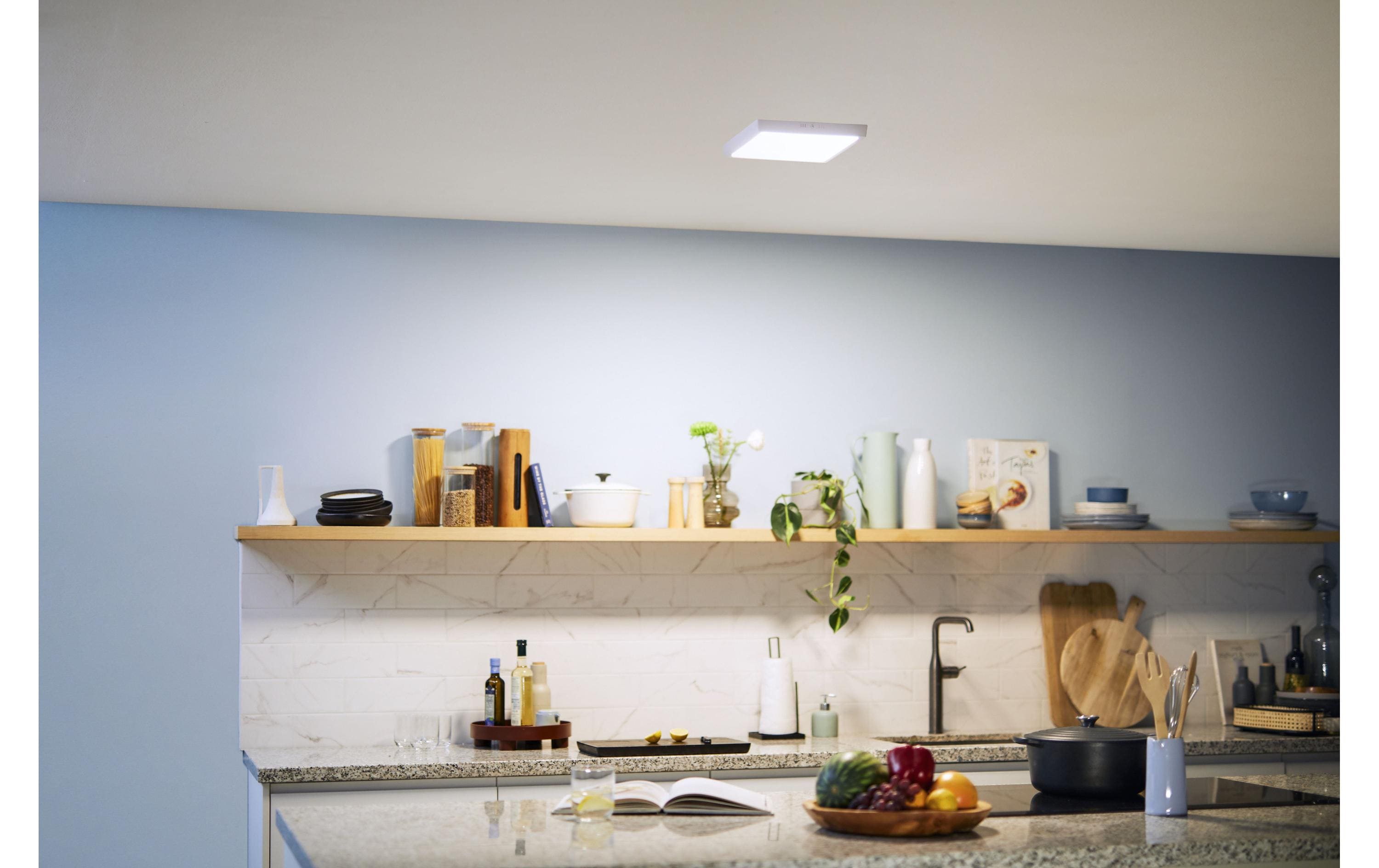 LED Einbauspot SlimSurface DL252, 12W, 4000K, eckig, weissQuadratische Deckenlampe mit natürlichem Lichteffekt
