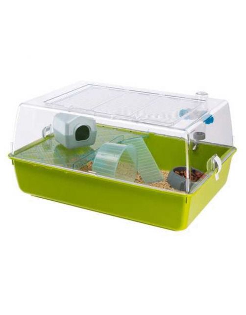 Ferplast Hamsterkooi Mini Duna Kompleet - Dierenverblijf - 55x39x27 cm Assorti