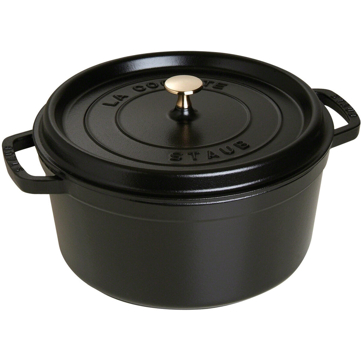 Rund Gryte 28 cm 6,7 liter Svart