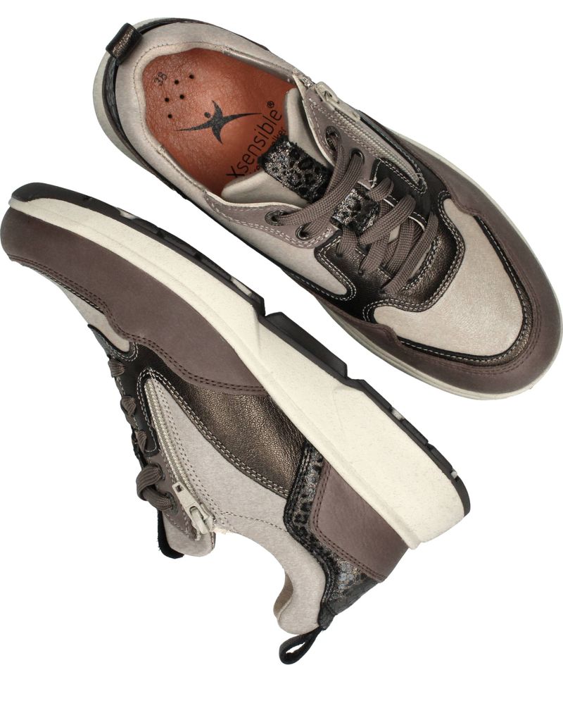 Xsensible Grenoble Stretchwalker HX Veterschoenen Beige Dames