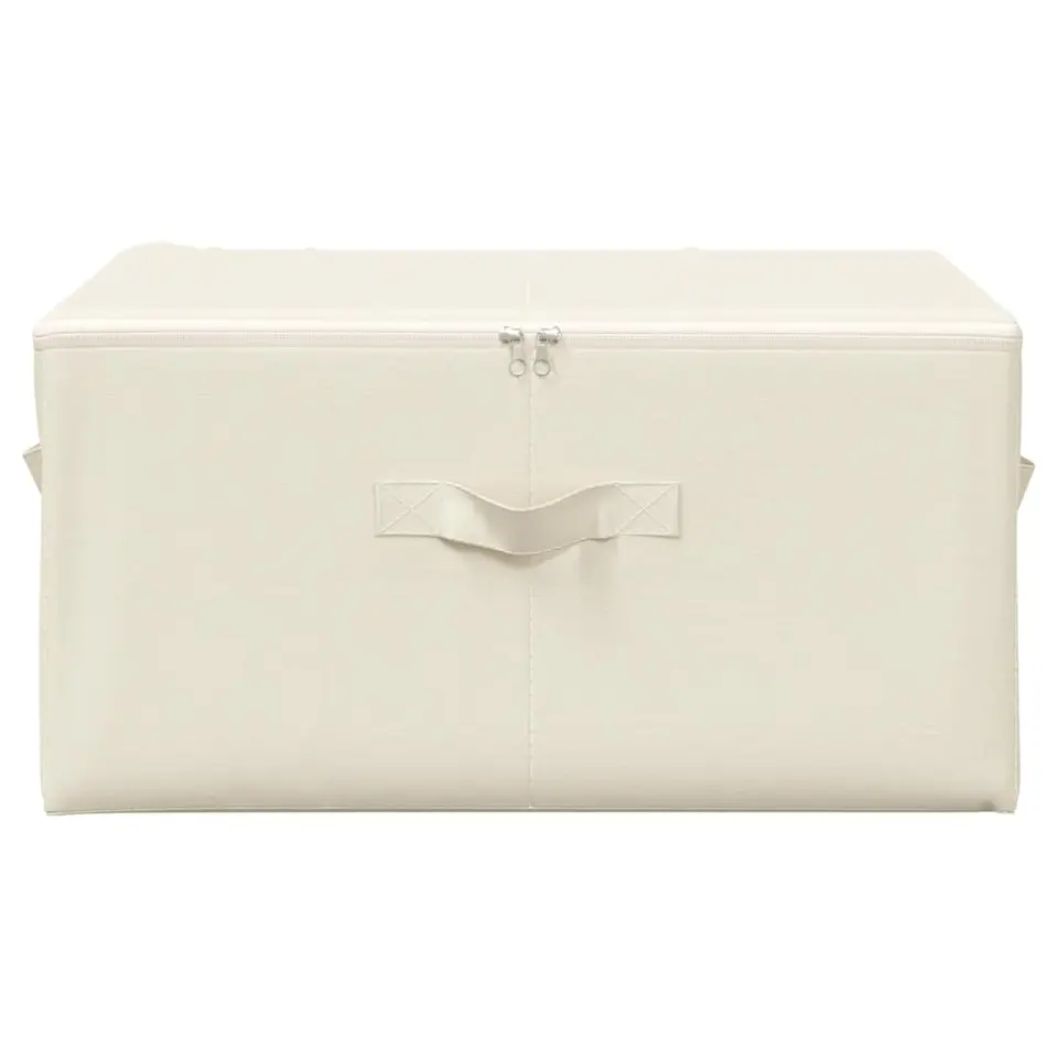 vidaXL - Opbergbox Opbergboxen - Crème - Stof - 2 stuks