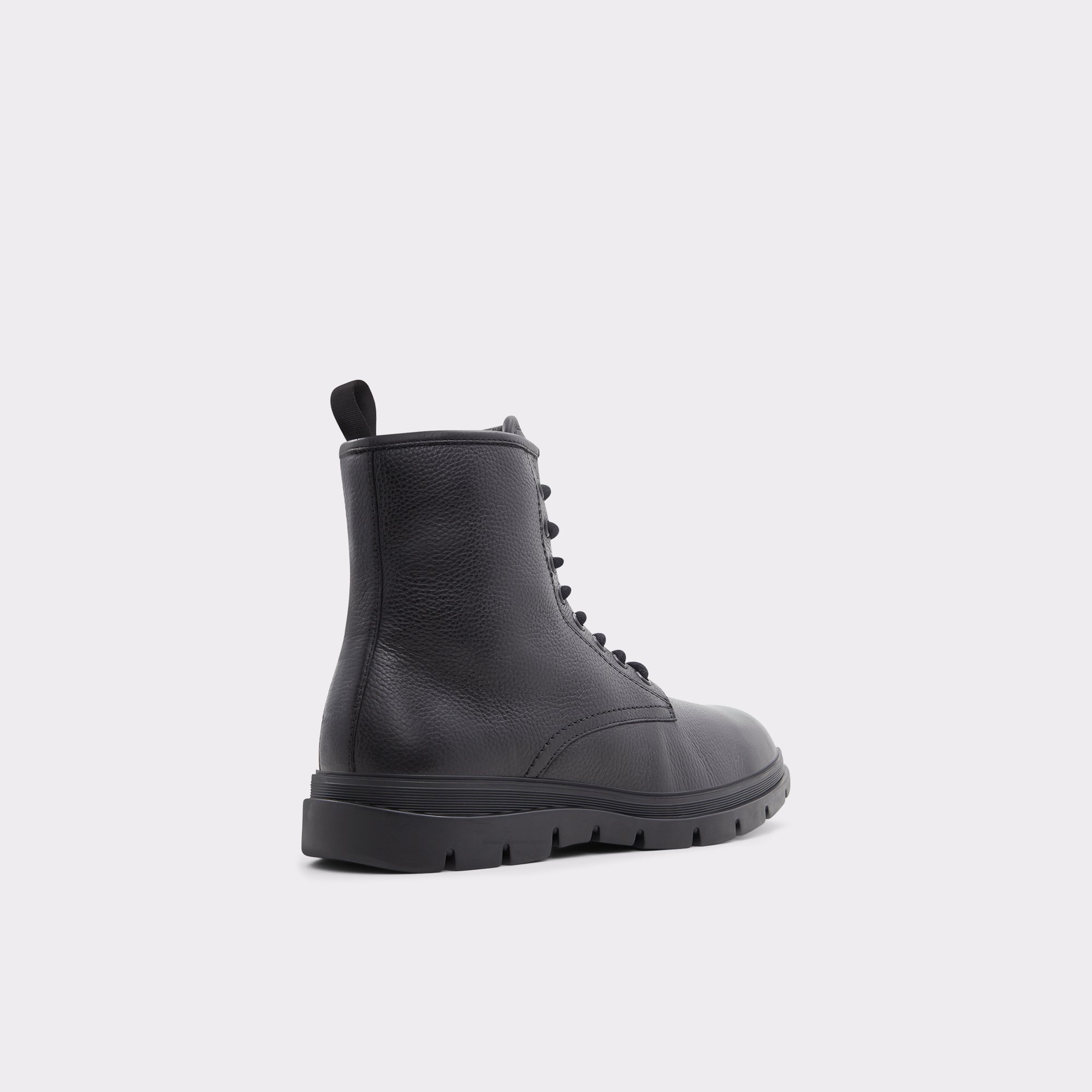 Graveldiver Black Leather Smooth Men Lace-up boots