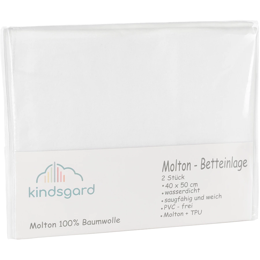 kindsgard Betteinlagen tistap 2er-Pack 40 x 50 cm weiß