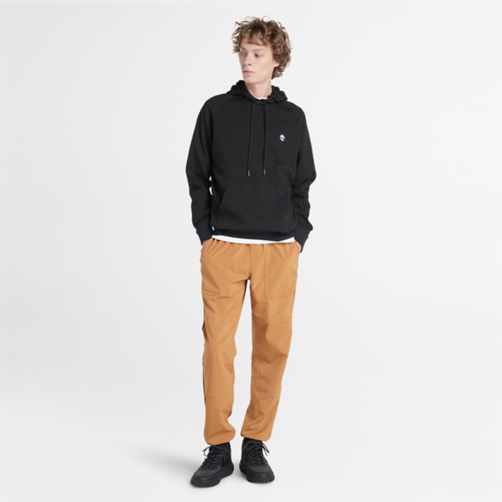 Moletom com capuz Exeter River para homens na cor preta.