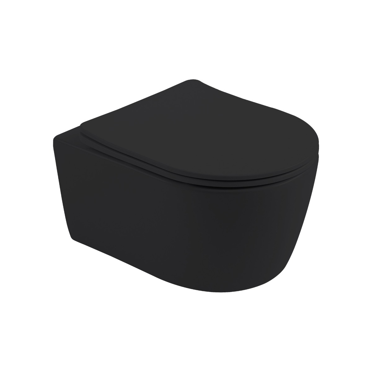 Sanigoods Willow hangend toilet met softclose sluiting zwart mat