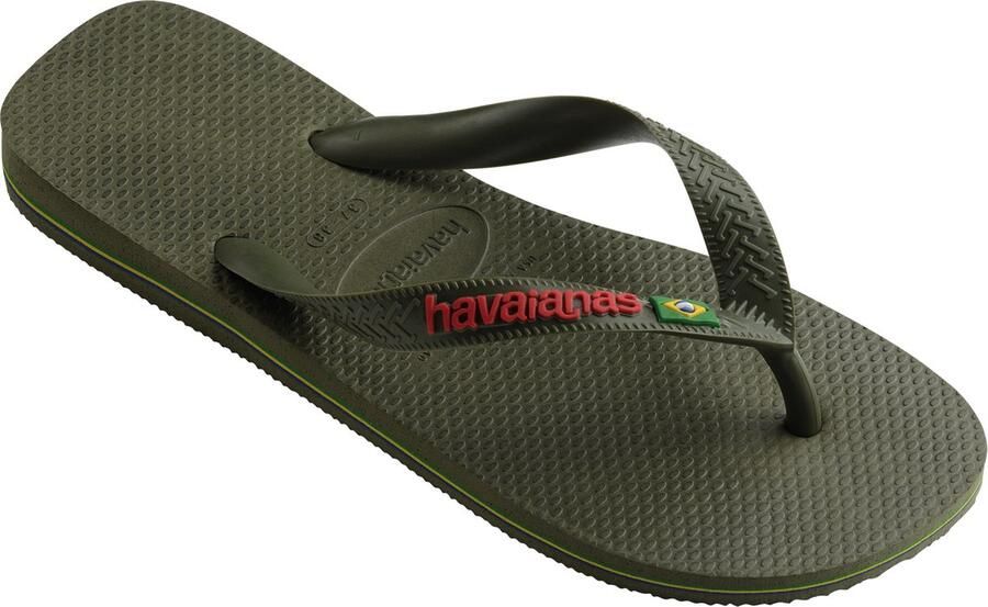 Havaianas Groene Teenslippers Brasil Logo Kids