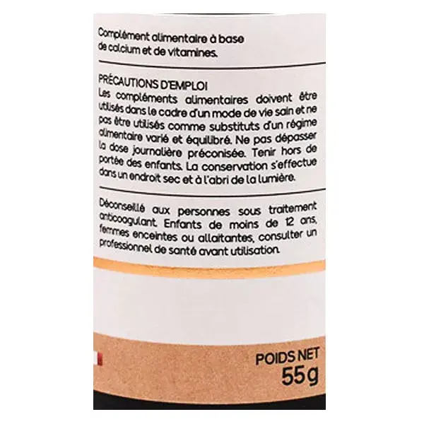 Nat & Form Nature Bislicinato de Cálcio + Vitaminas D3 e K2 Remineralizante Ósseo 90 Cápsulas