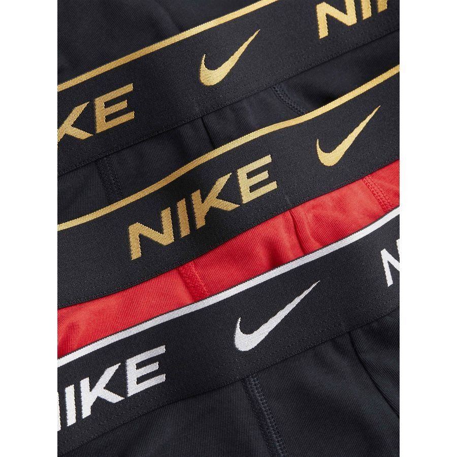 Nike Boxers Pack de 3 - Noir/Argenté/Rouge/Doré