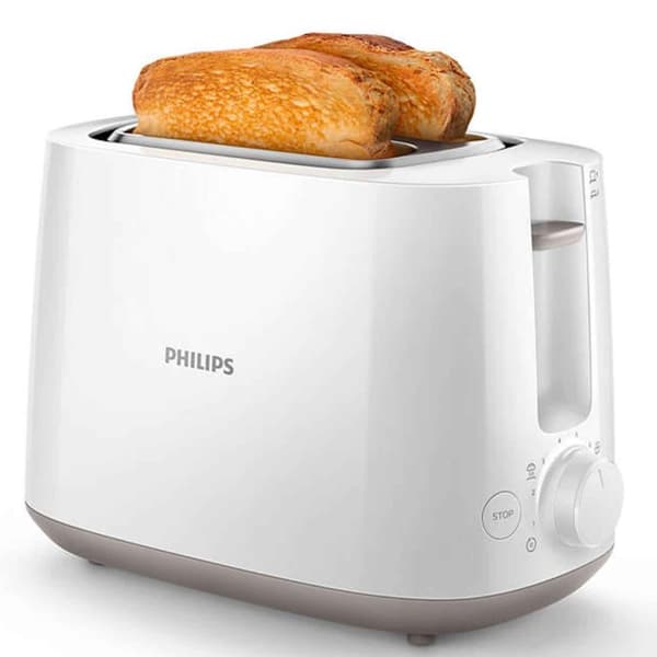 Philips Brødrister HD2581, hvit, 2 skiver (HD2581/00)