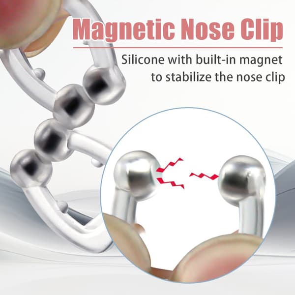 INF Magnetisk neseklype mot snorking i silikon  1-pack