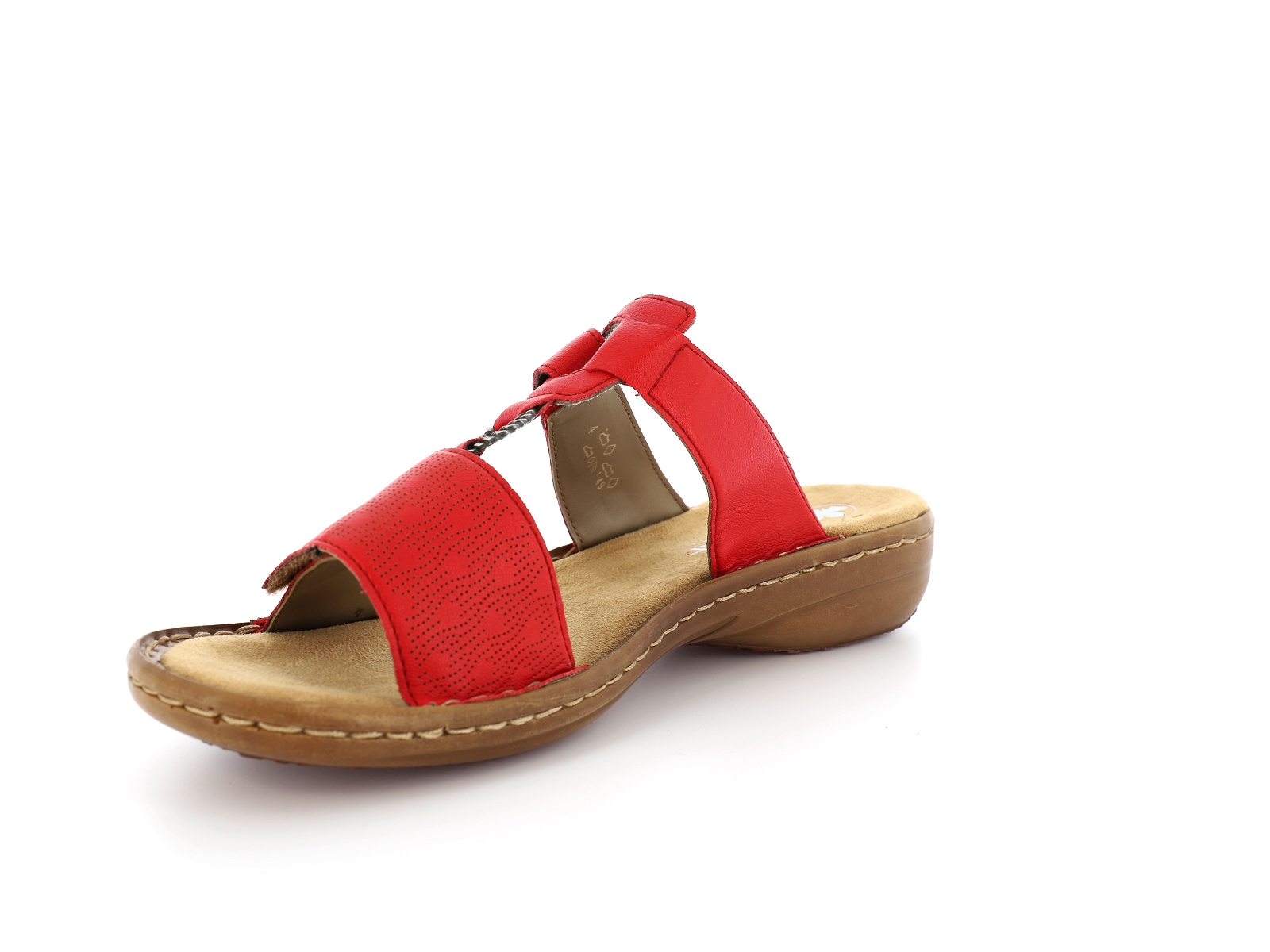 Rieker-60885 Synthétique Rouge