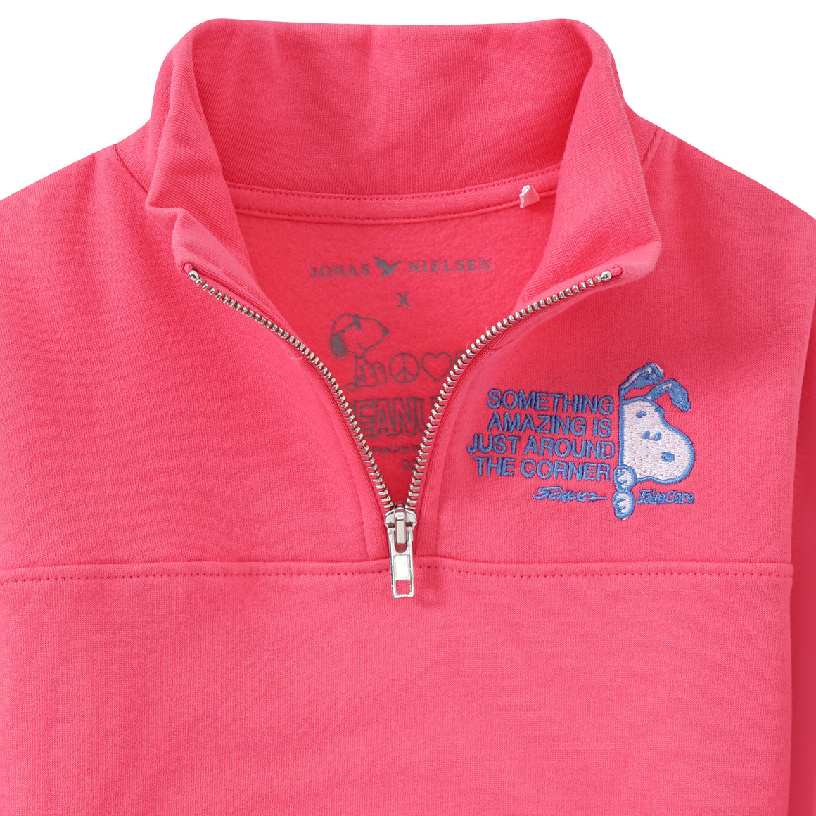 Jonas Nielsen Peanuts Sweatshirt im Troyer-Style pink