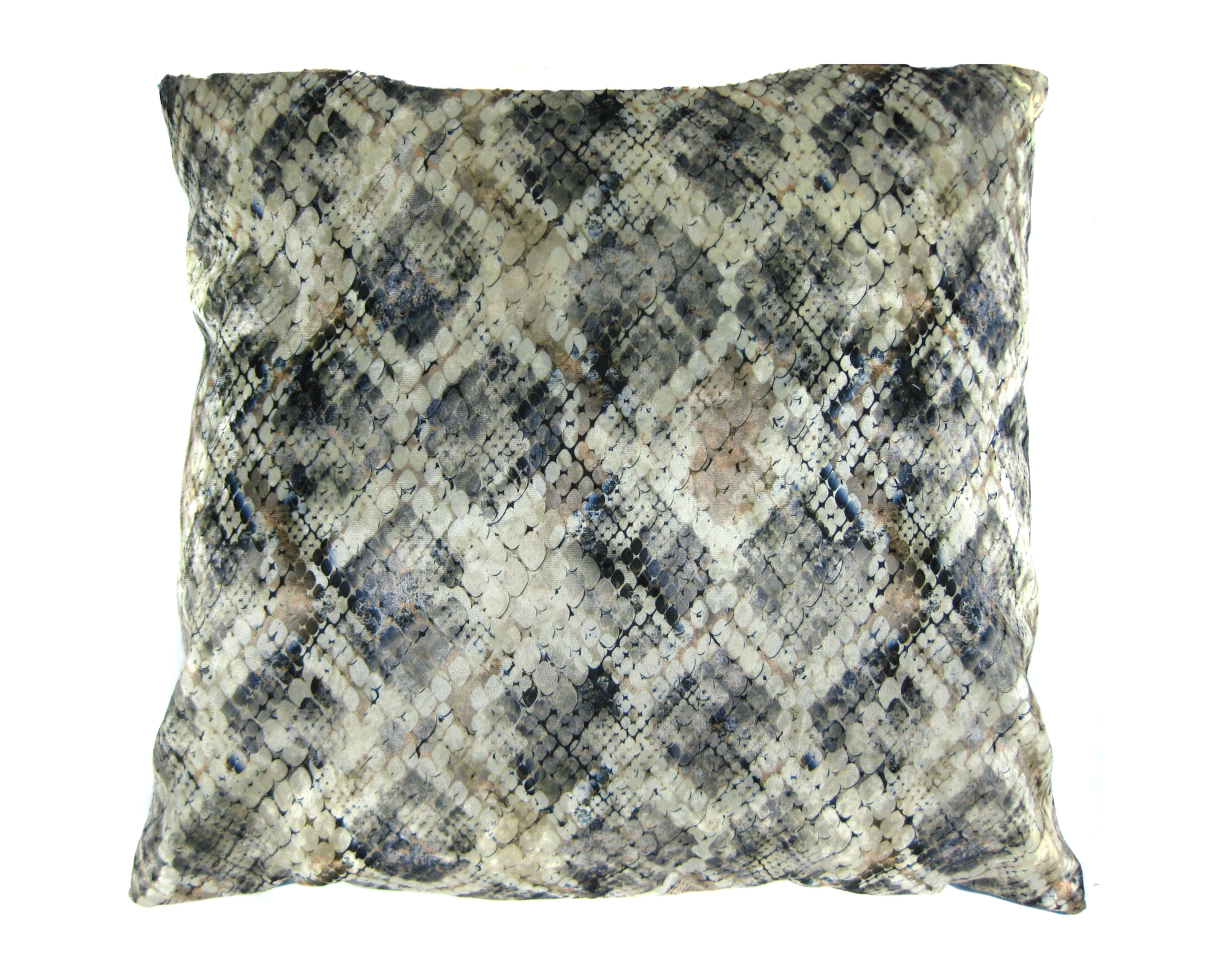 Kussen velvet wilde slangenhuid Kussen velvet slangenhuid 45 x 45 cm beige