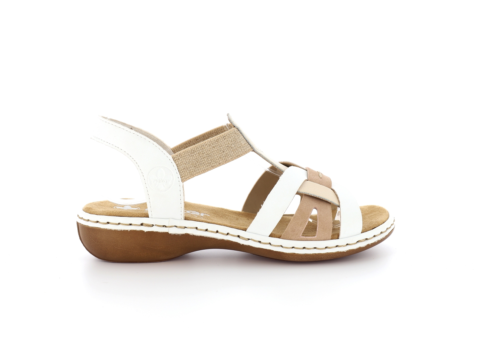 Rieker-65918 Synthétique Blanc Beige