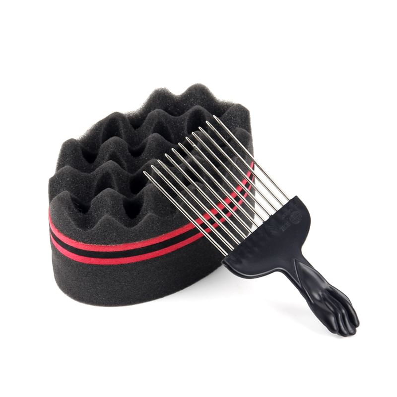 SIMBLER - Barber Metal Styling Haarkam / Krulhaarspons / Set (Diverse ontwerpen)
