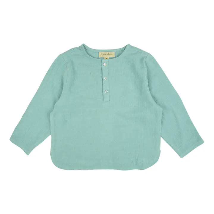La Petite Collection Kurta Gaze de Coton Bio ML | Vert d'eau
