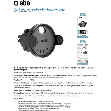 SBS mobilholder til bilen