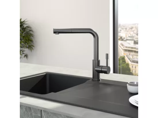 Robinet cuisine VILLEROY ET BOCH Steel Shower anthracite