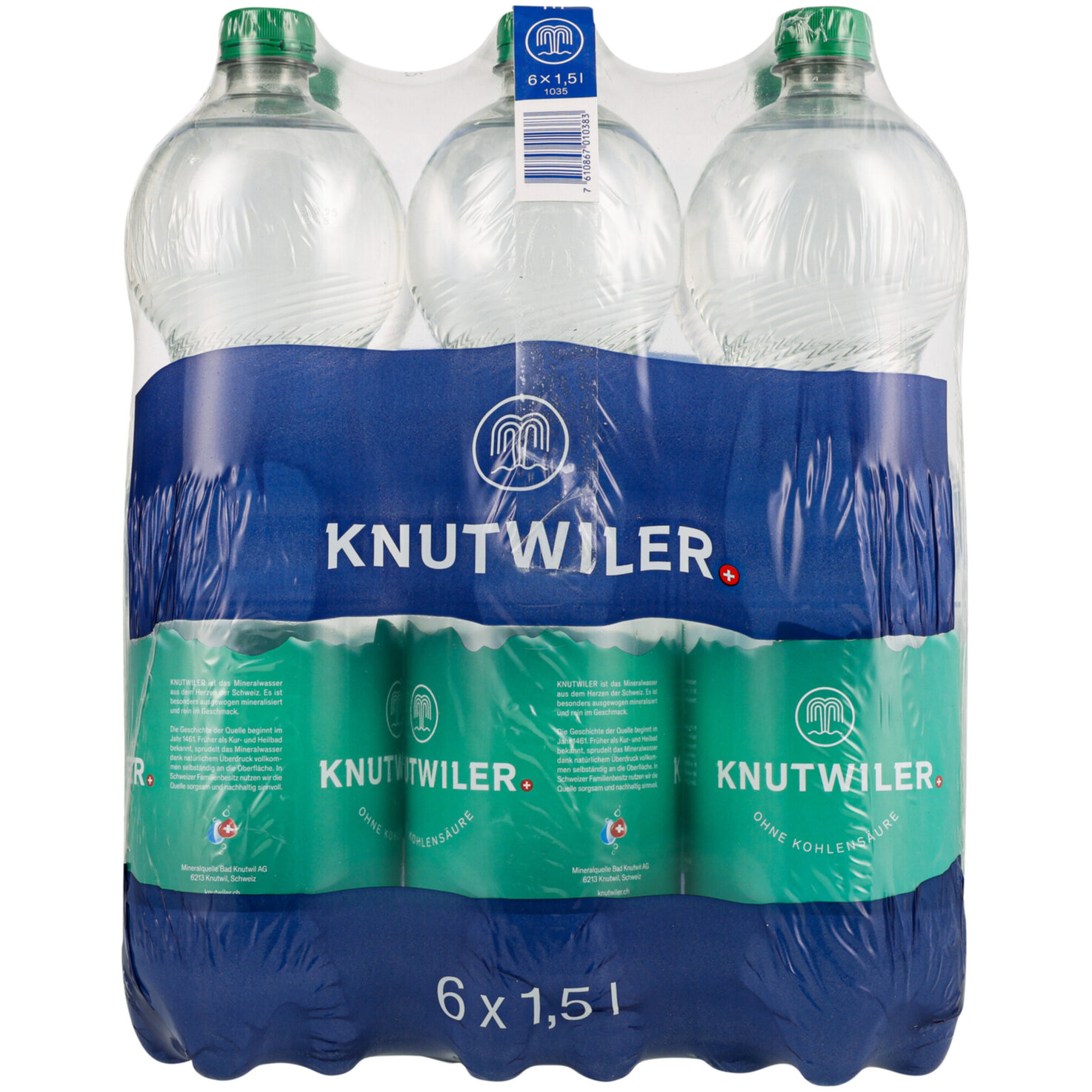 Knutwiler Grün Mineralwasser ohne Kohlensäure 6x1,5l