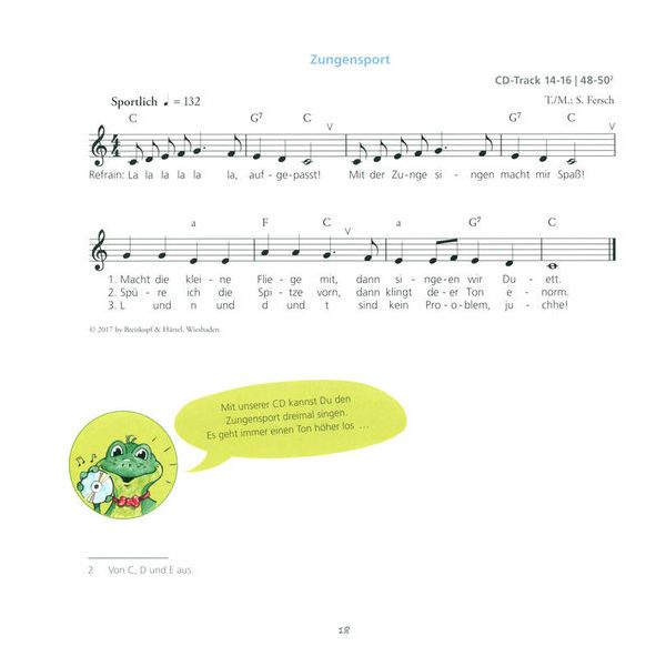 Breitkopf & Härtel Stimmspaß mit dem Singfrosch