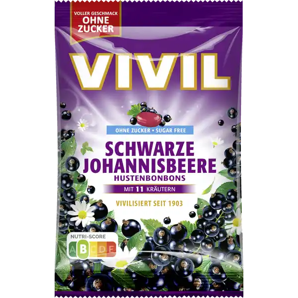 Schwarze Johannisbeere Hustenbonbons ohne Zucker