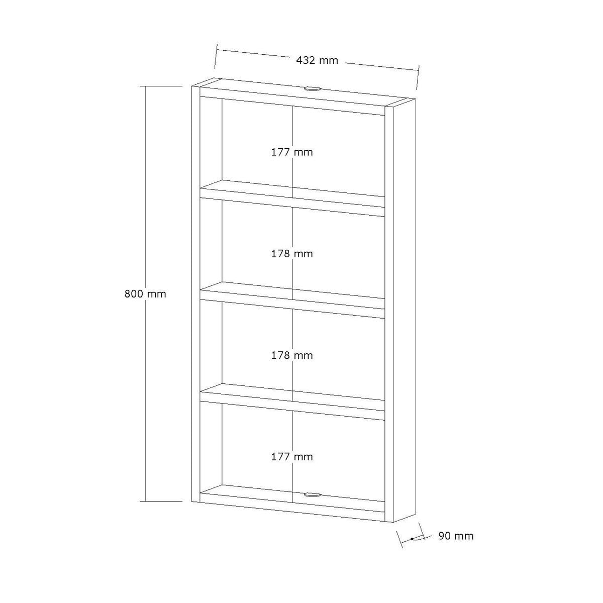 Calicosy - LYA Wandplank - H80 cm