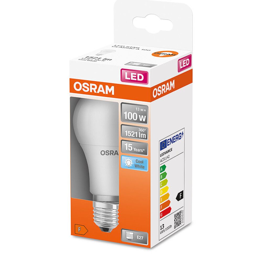 LYSPÆRE OSRAM LED E27 1521LM 13,0W