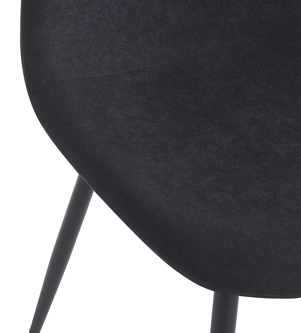 Venus spisestol Tekstil Lino 19 Black med sortlakkert matell