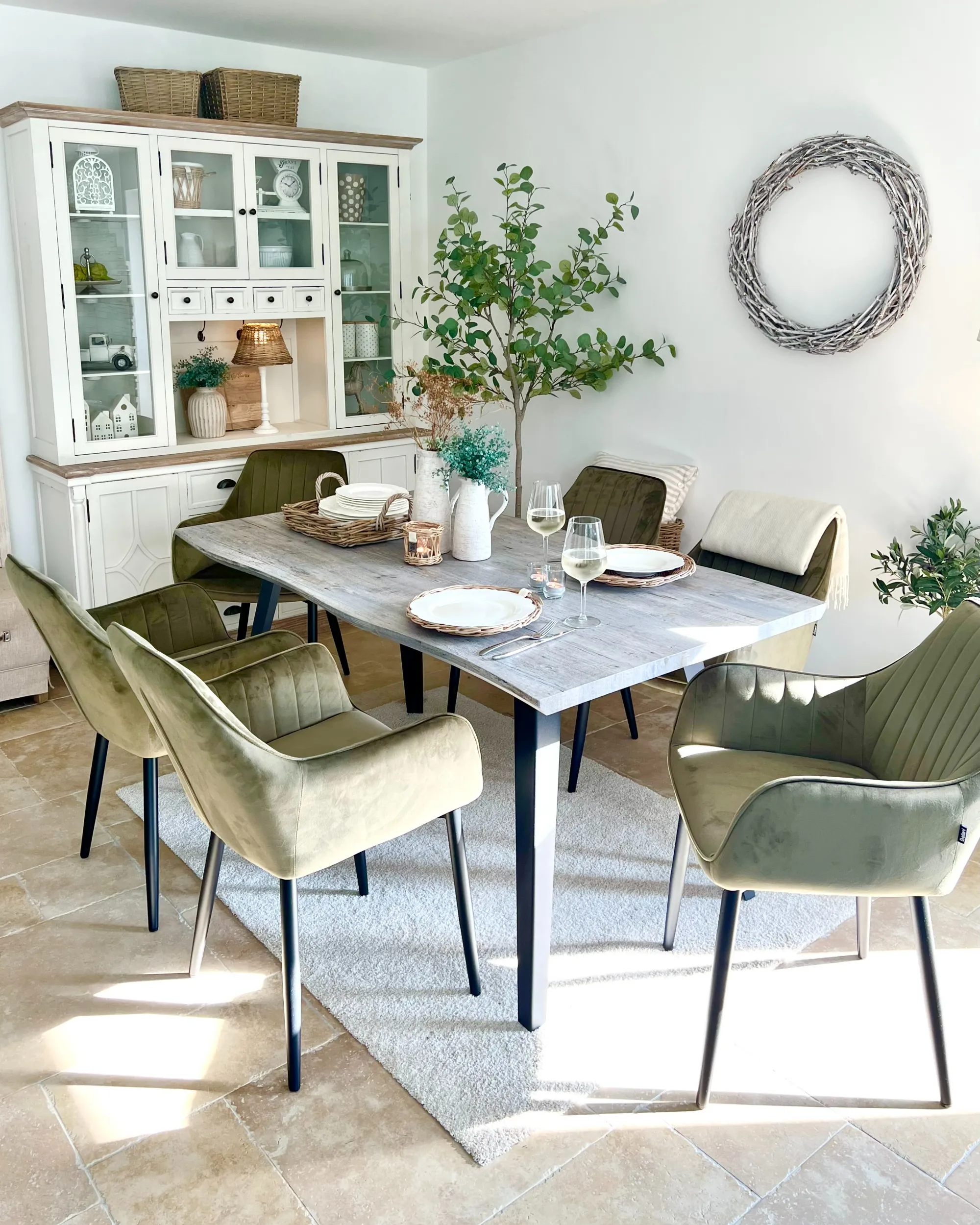Eettafel WITNEY Grijs 90 cm 160 cm