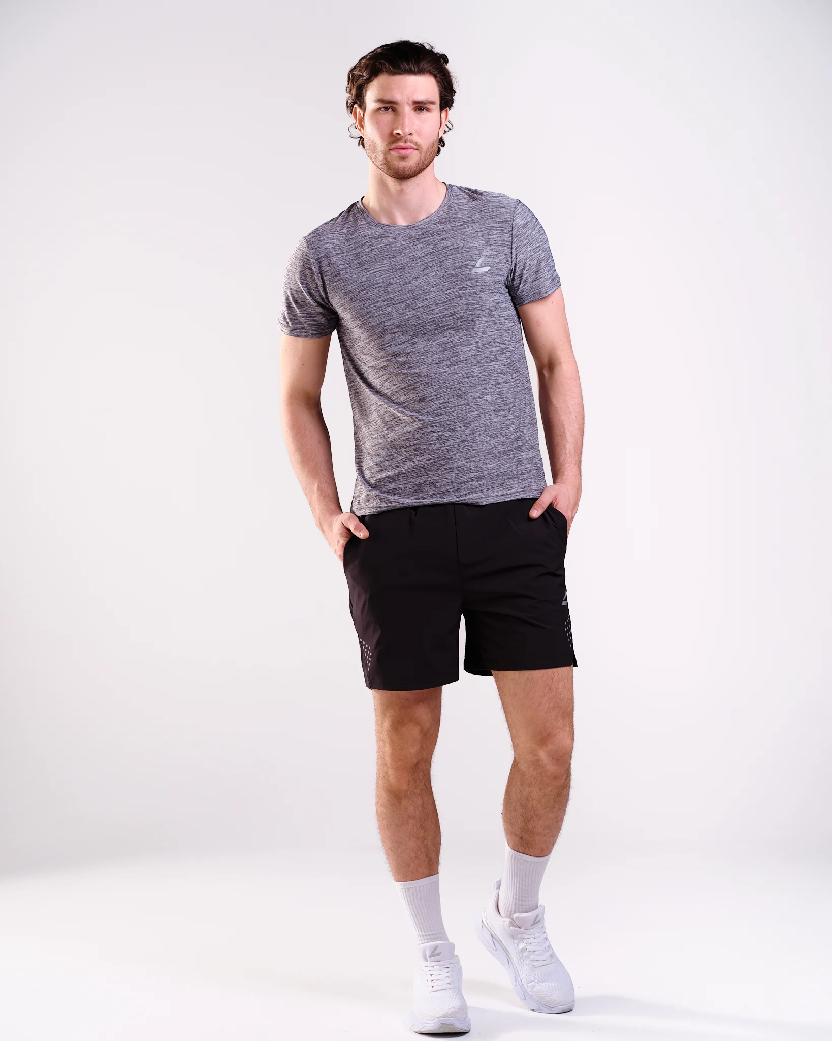 LEVITY Dry Ctrl Focus Tee M Dark Grey Melange
