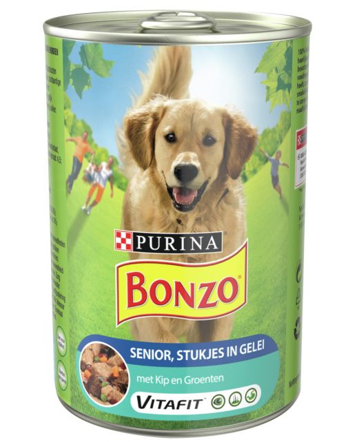 Bonzo Blik Senior - Hondenvoer - Groente Vlees 400 g