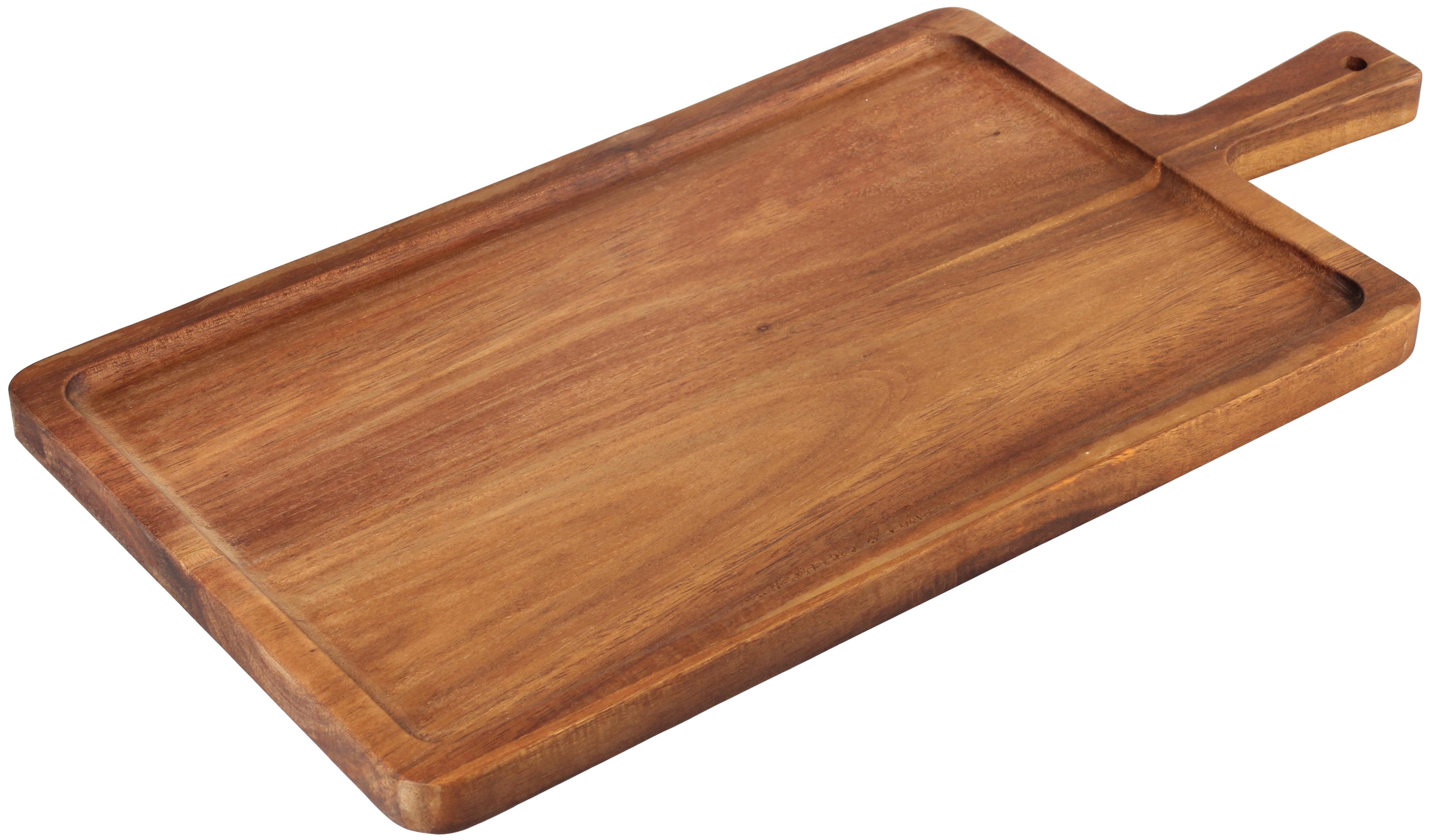 PLANCHE PRESENTATION ACACIA RECTANGLE AVEC POIGNEE 40X20CM