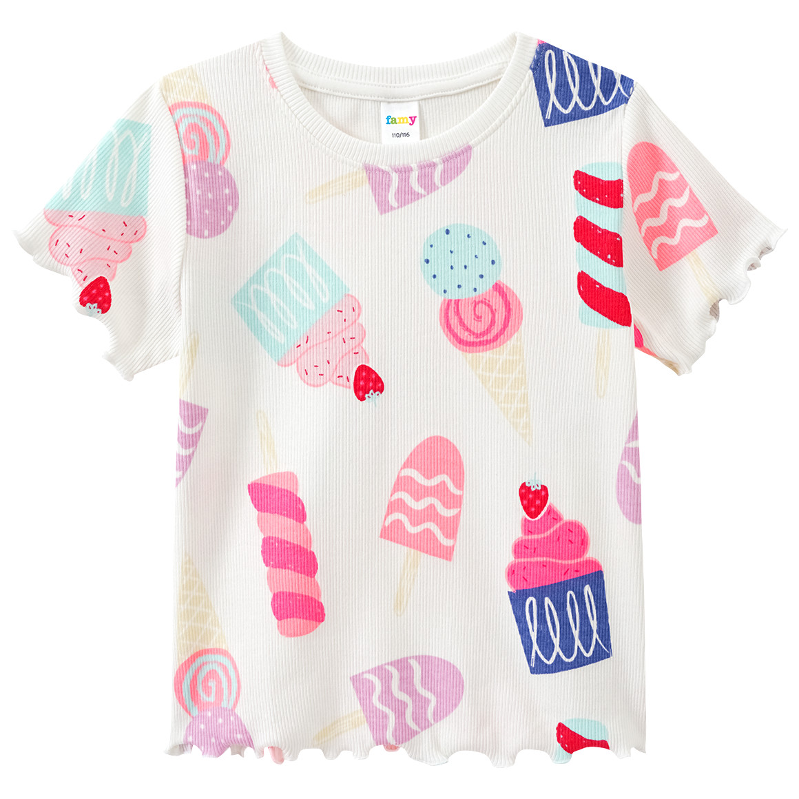 Famy Mädchen Shorty mit Eis allover weiss