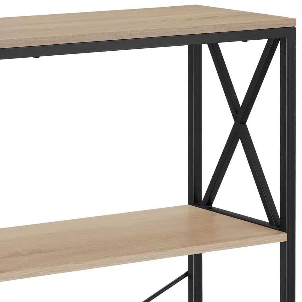 tectake Wandkast Barry 61,5x31,5x133,5cm, Industrieel Licht Hout, Eiken Sonoma