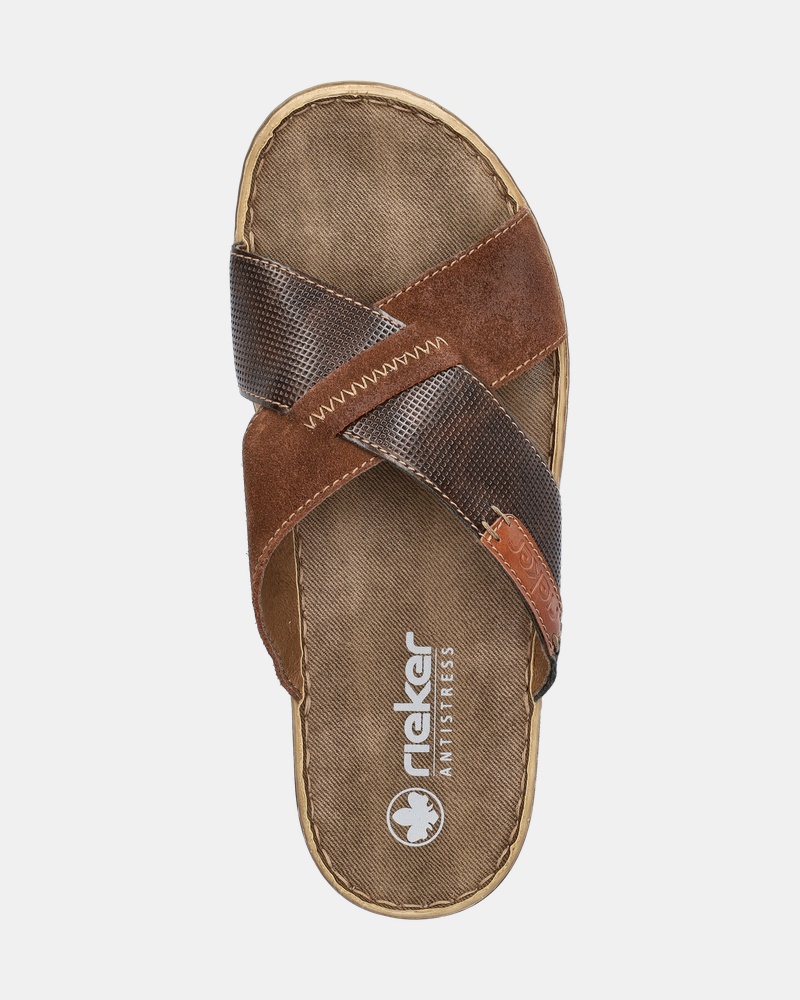 Rieker Slippers  - bruin
