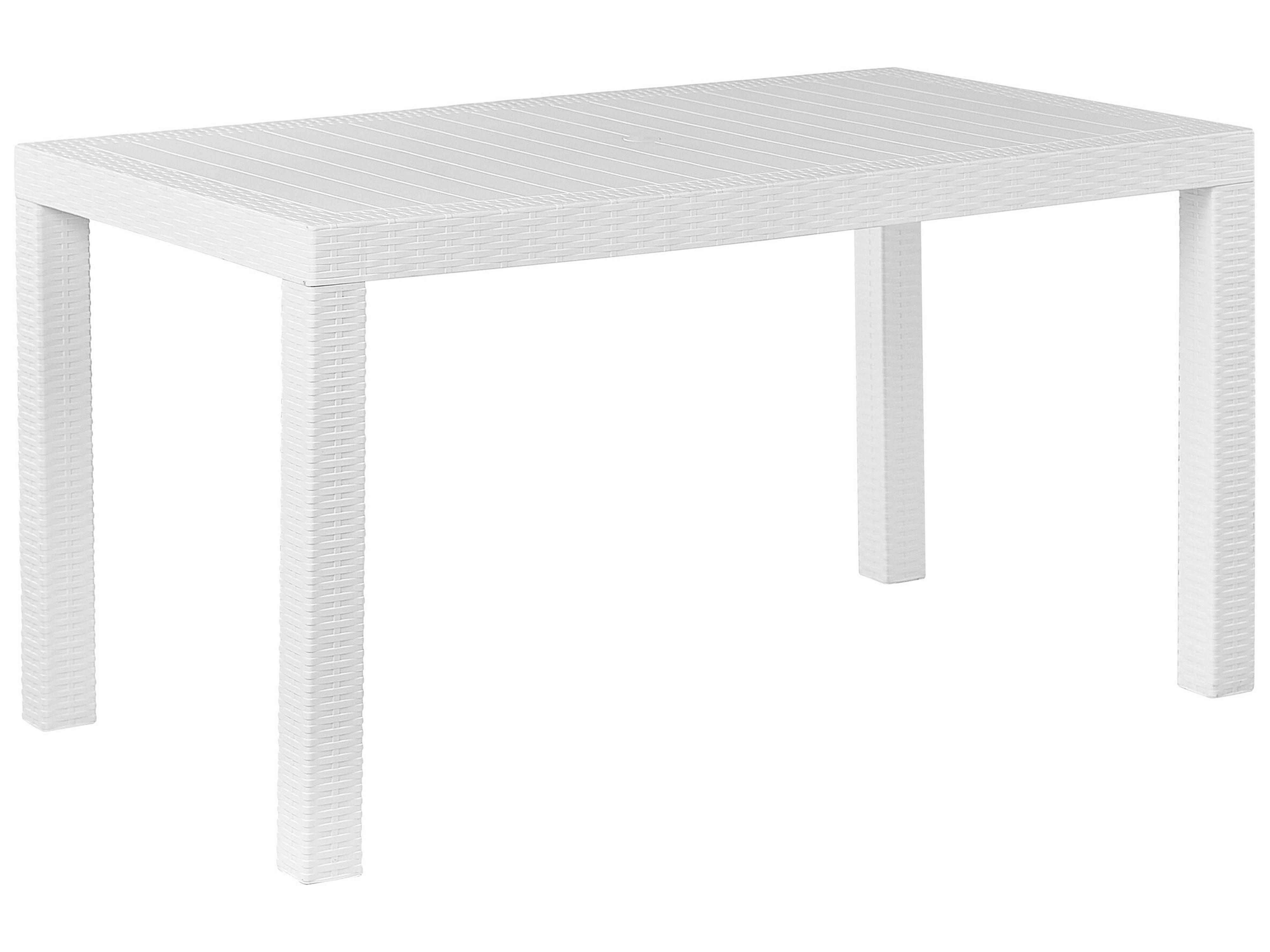 Tuin eettafel FOSSANO 140 cm 80 cm Wit
