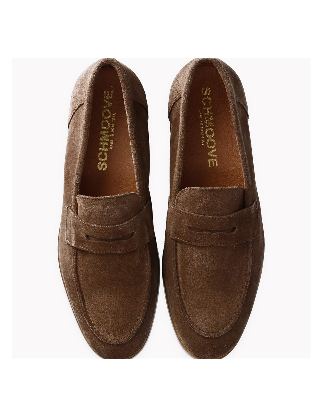 schmoove mocassin homme smart moc cuir velours marron
